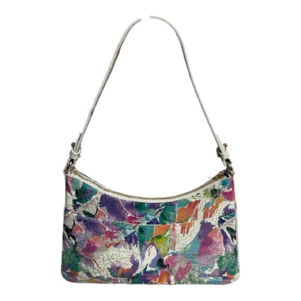 Brahmin Esme Daylily Multicolor Croc-Embossed Shoulder Bag - Picture 2 of 7